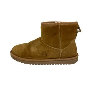 KOOLABURRA BY UGG Burra Brown Faux Fur Shearling Suede Mini Ankle Boots Size 8